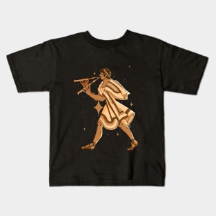 Etruscan Flute Player Kids T-Shirt